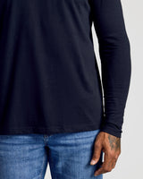 Black Classic Long Sleeve Crew Neck