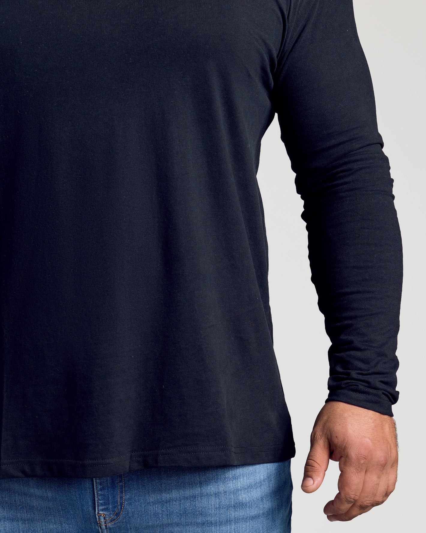 Black Classic Long Sleeve Crew Neck