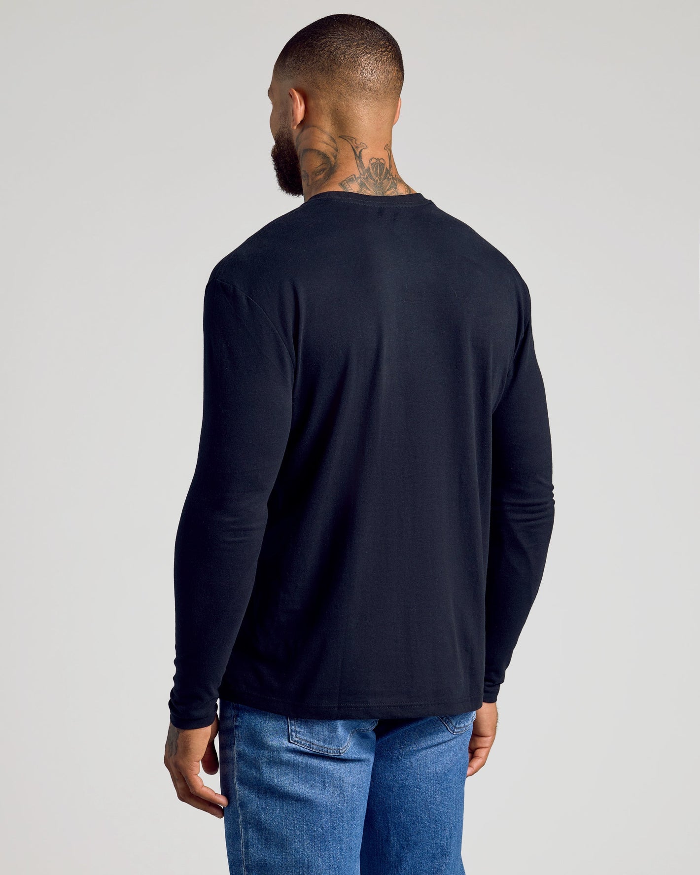 Black Classic Long Sleeve Crew Neck