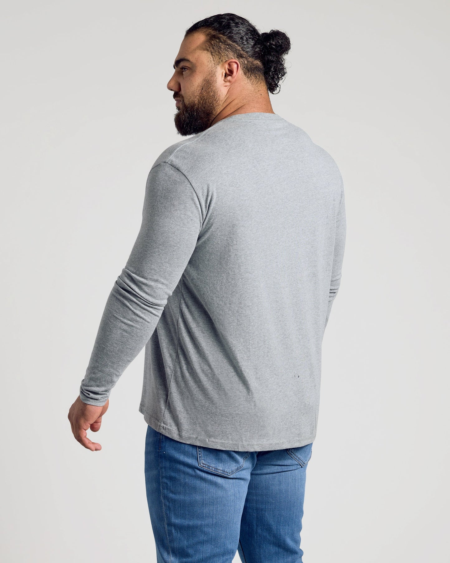 Heather Gray Classic Long Sleeve Crew Neck
