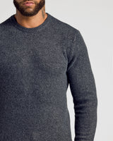 Charcoal Heather Gray Marled Crew Neck Sweater