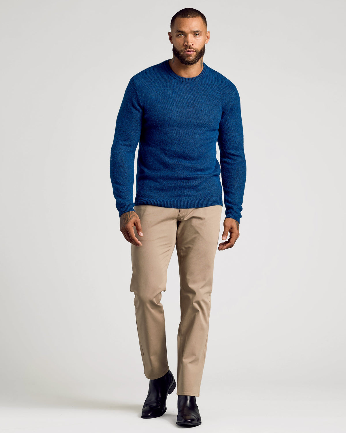 Heather Fiord Marled Crew Neck Sweater