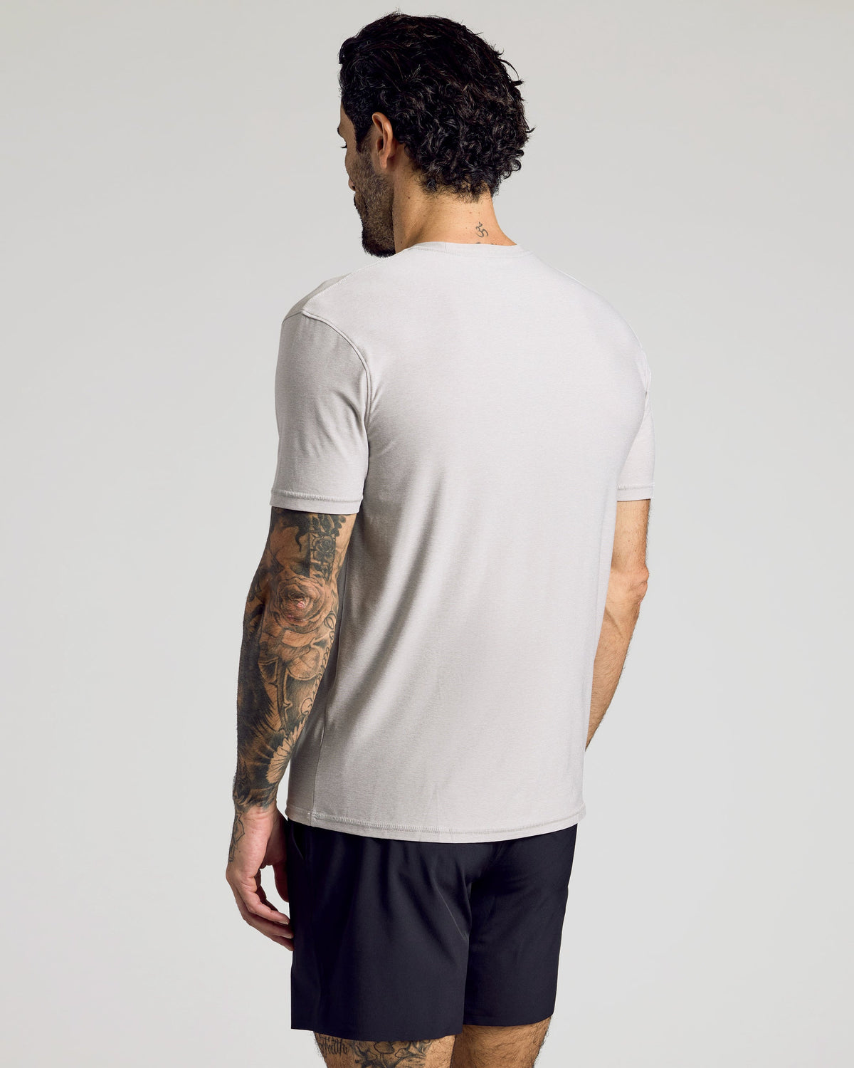Light Heather Gray Active Crew Neck Tee