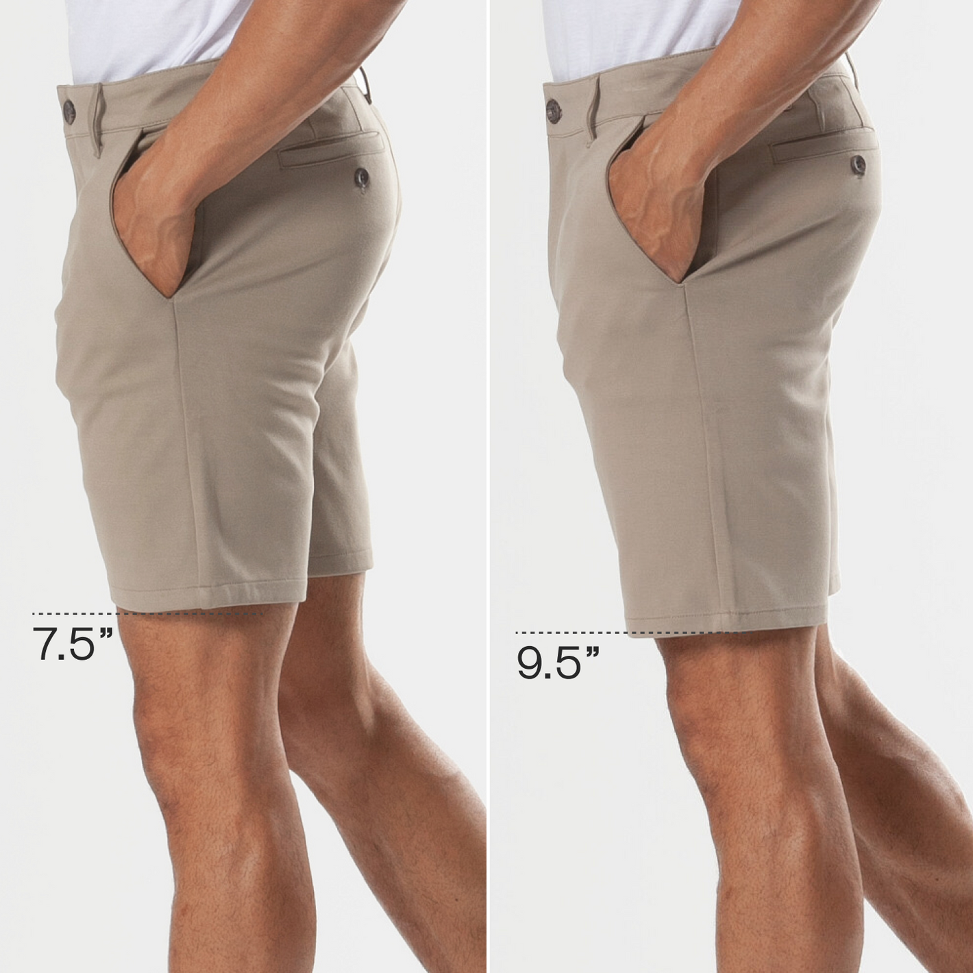 7" Navy Comfort Knit Chino Shorts