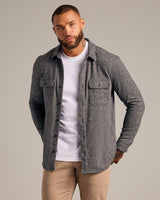 Heather Black Shirt Jacket