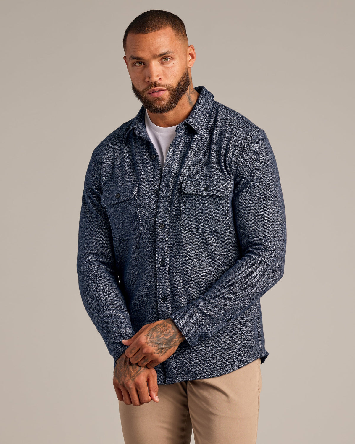 Navy Shirt Jacket