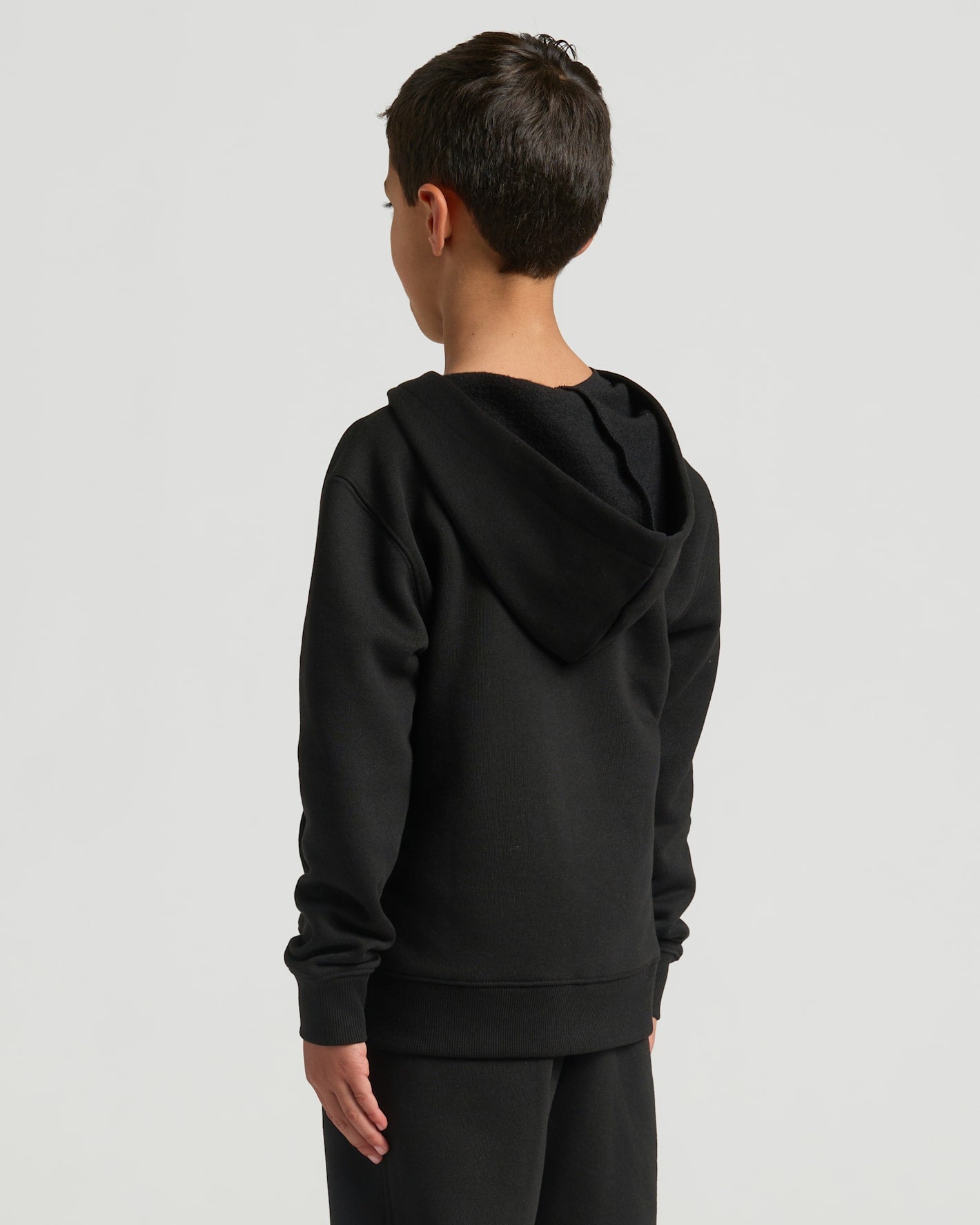 Boys' Black Fleece Full Zip Hoodie