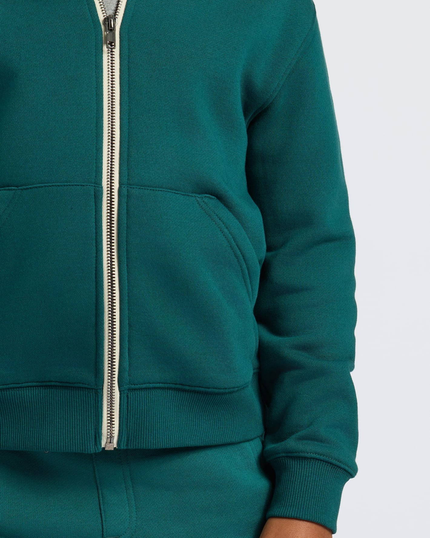 Boys' Deep Emerald Fleece Full Zip Hoodie