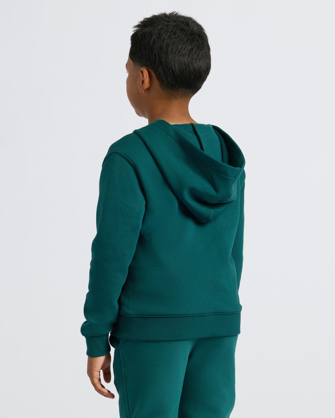 Boys' Deep Emerald Fleece Full Zip Hoodie