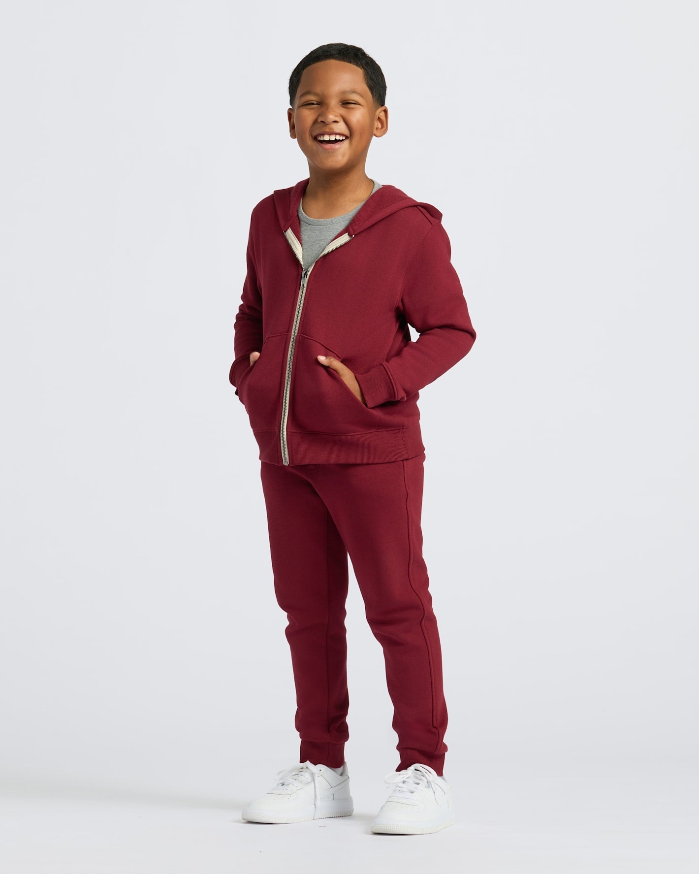 Boys' Dark Maroon Fleece Jogger
