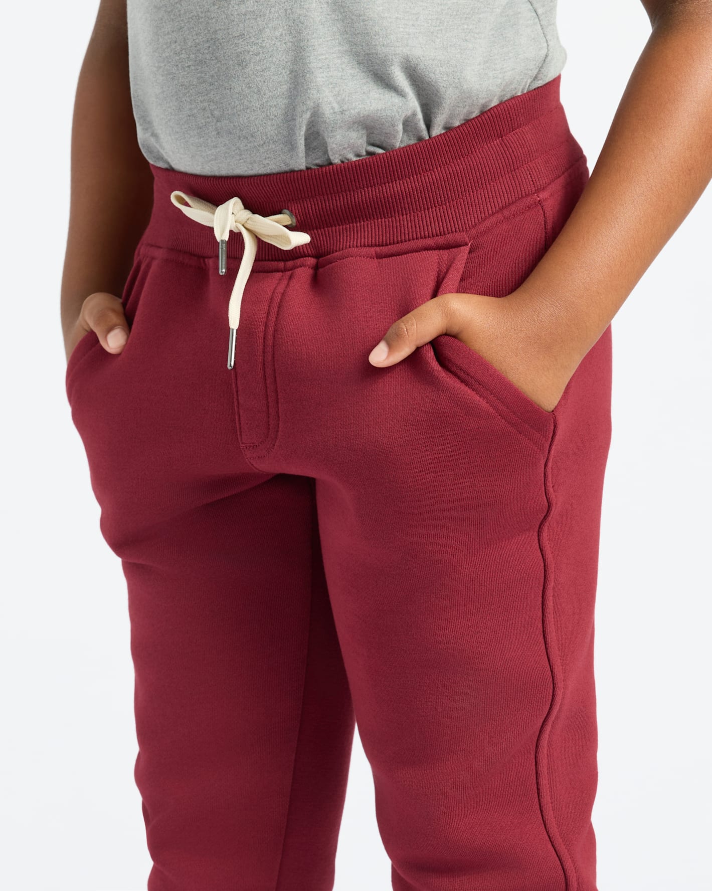 Boys' Dark Maroon Fleece Jogger