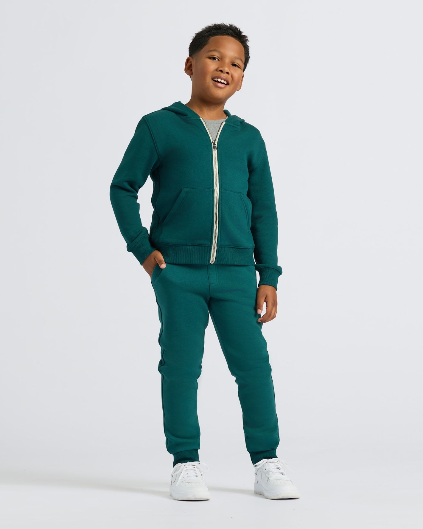 Boys' Deep Emerald Fleece Jogger