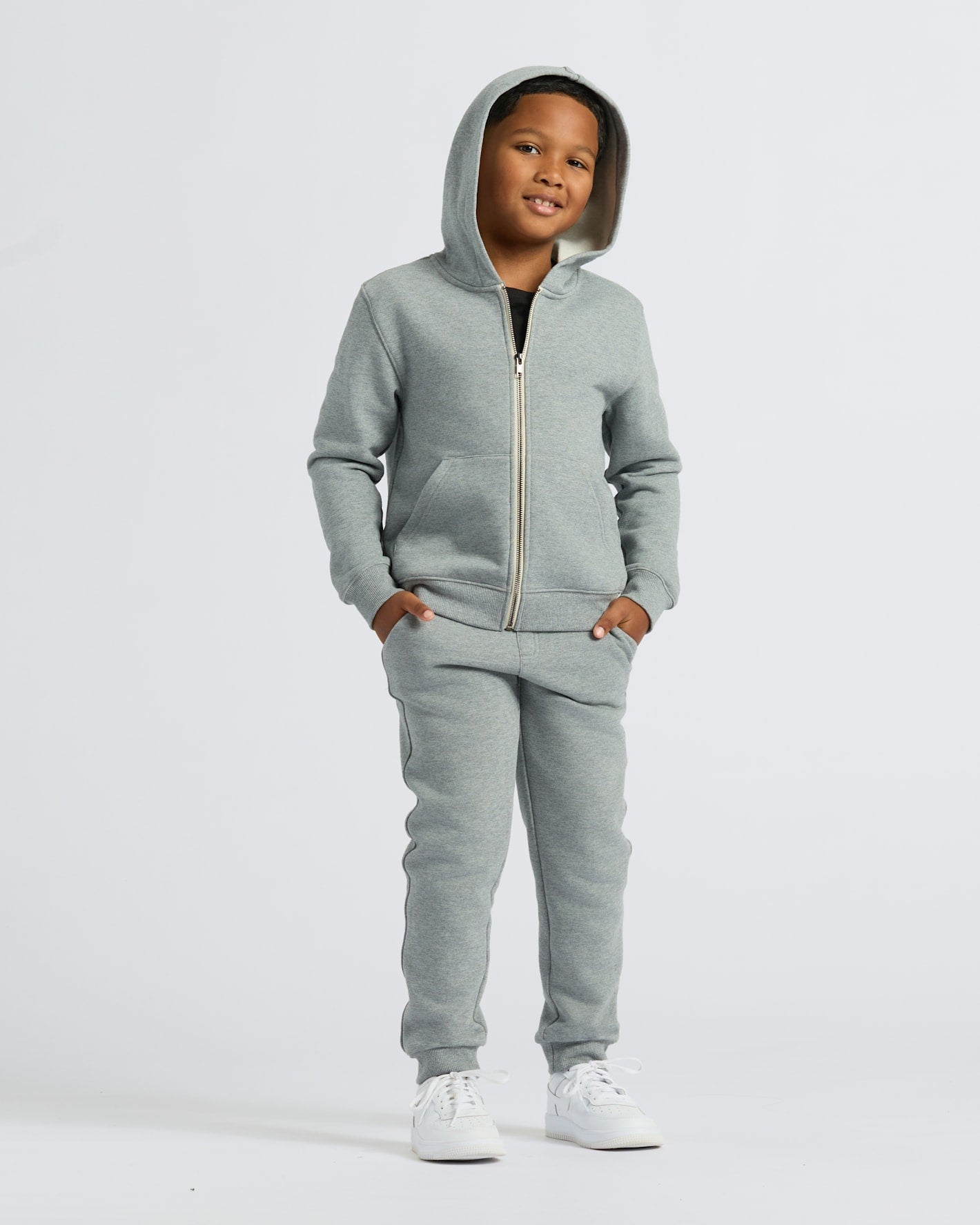 Boys' Medium Heather Gray Fleece Jogger