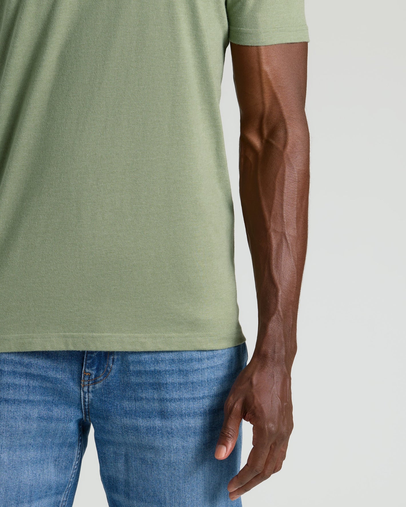 Dark Heather Bay Green Classic Crew Neck