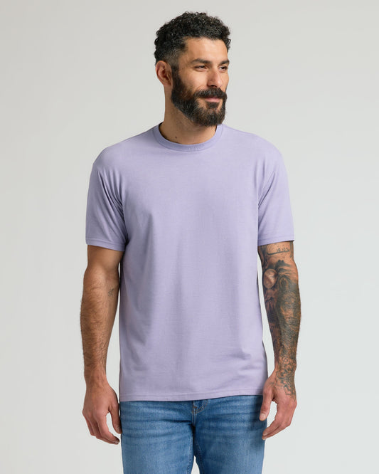 Heather Dark Orchid Classic Crew Neck