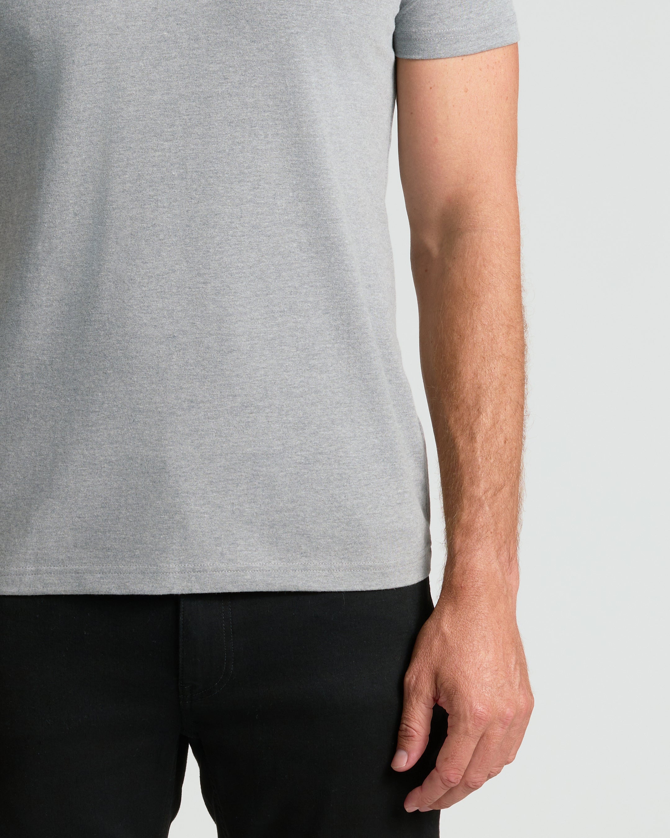 Tシャツ・カットソー SATUR Classic crew neck half knit melange grey SA252MKT03MG M3178R_02910_b1_s1_a1_m214.jpg