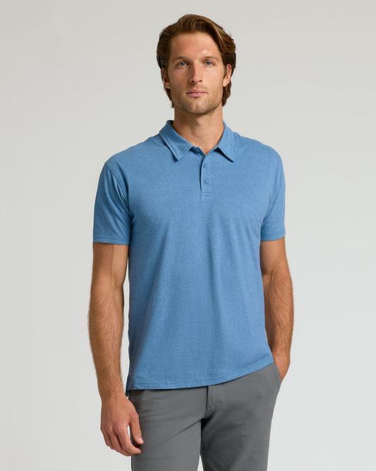 Dark Heather Blue Lake Classic Polo