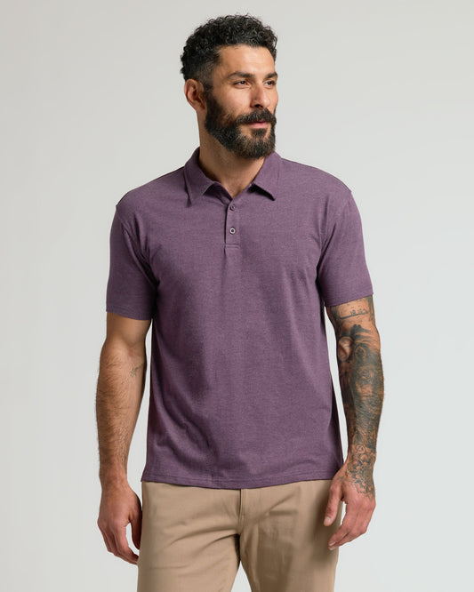 Dark Heather Plum Classic Polo