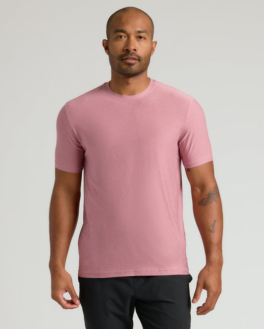 Quartz Rose Active Crew Neck Tee