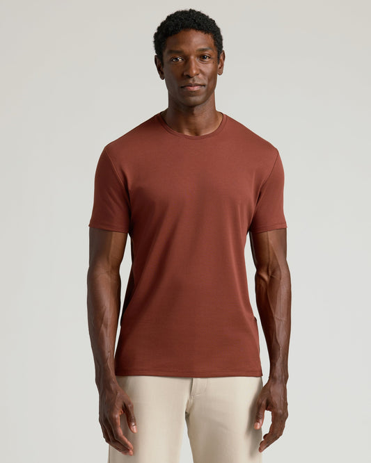 Chestnut Pima Crew Neck