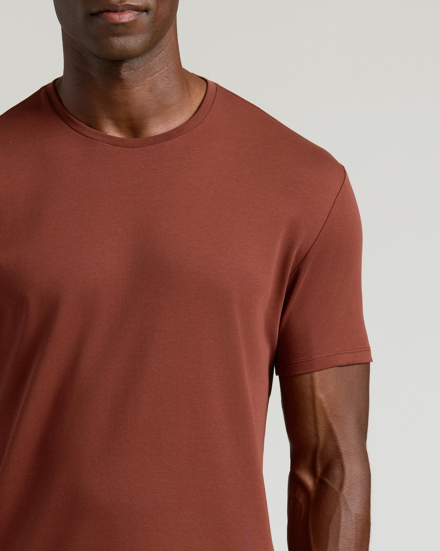 Chestnut Pima Crew Neck