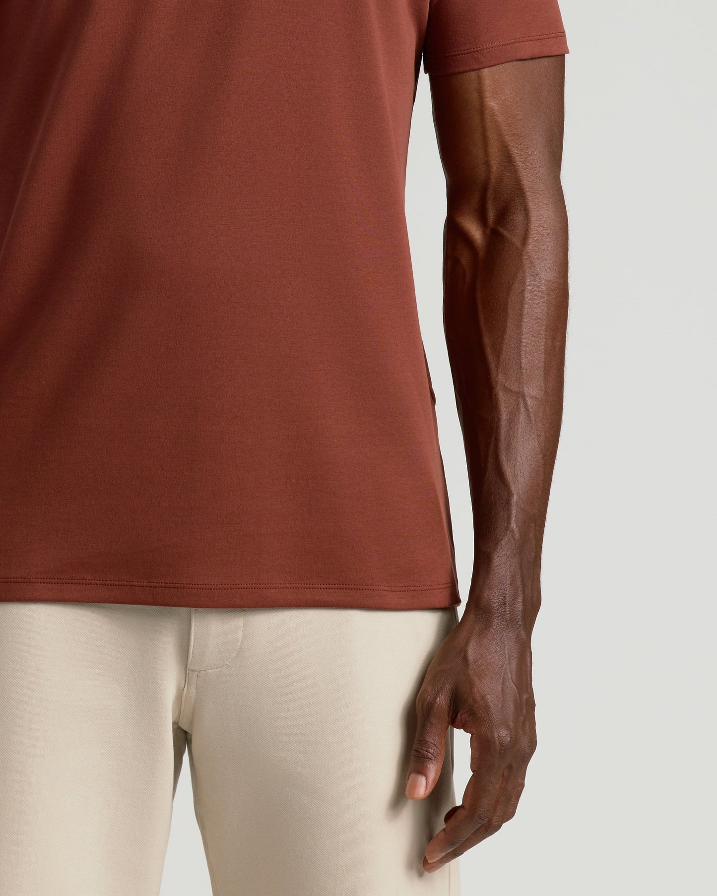 Chestnut Pima Crew Neck