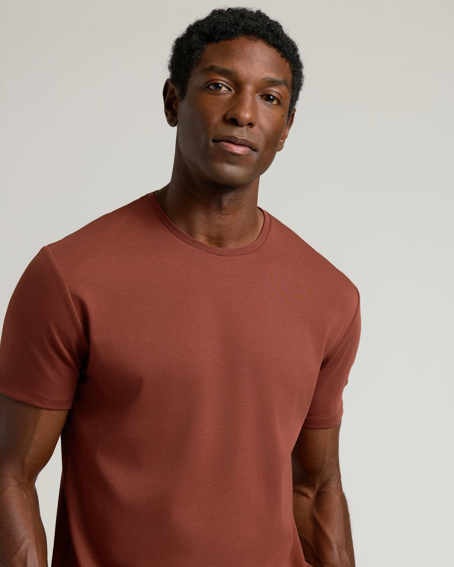 Chestnut Pima Crew Neck