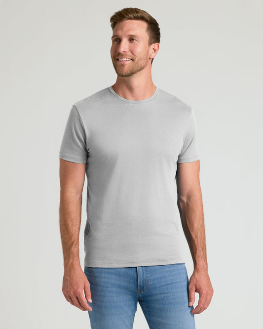 Steel Pima Crew Neck
