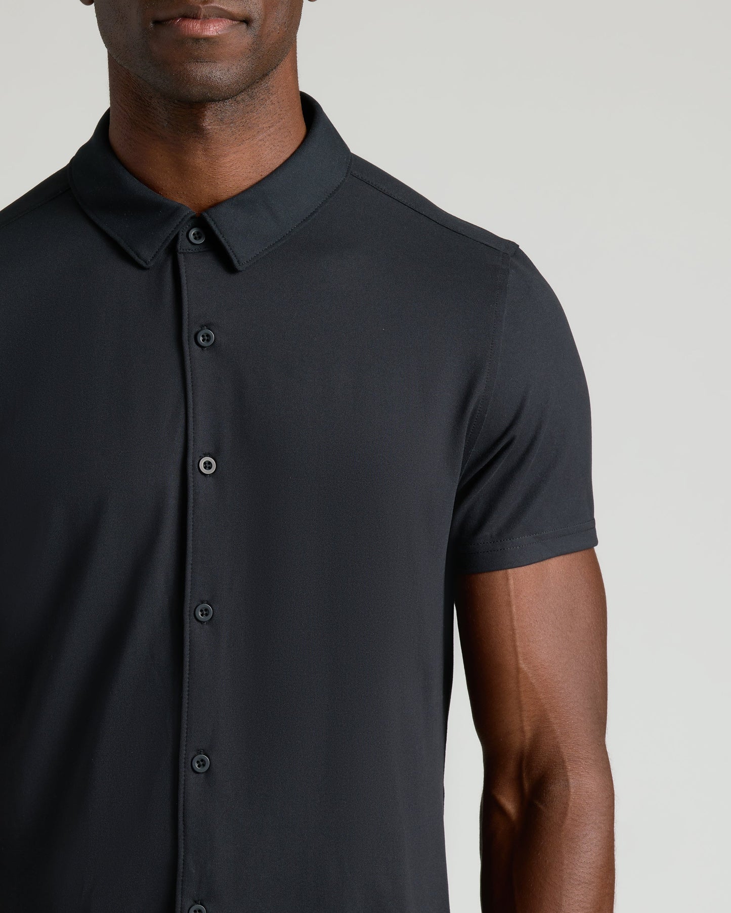 Black Short Sleeve Comfort Knit Shirt