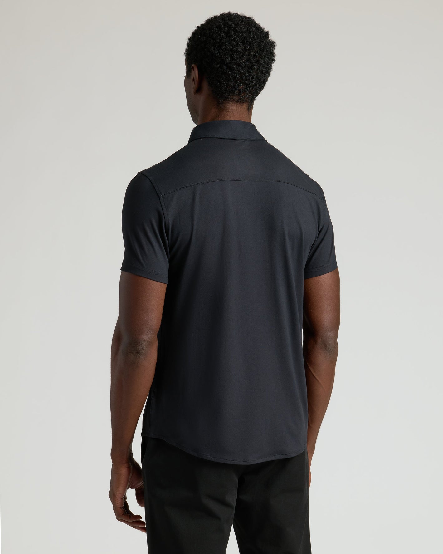Black Short Sleeve Comfort Knit Shirt