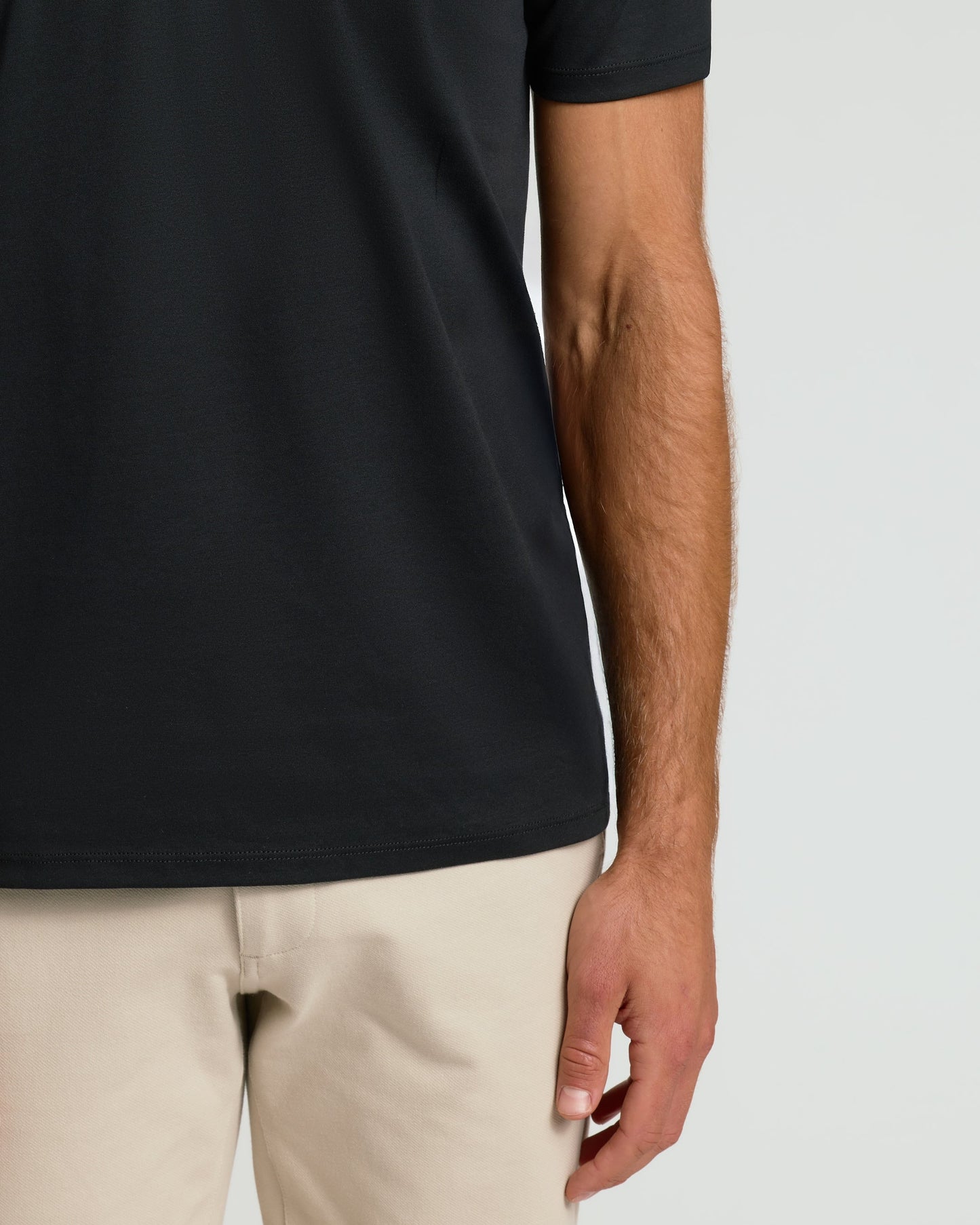 Black Pima V-Neck