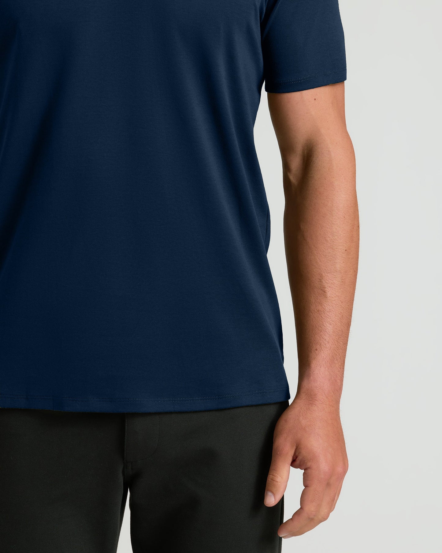 Navy Pima V-Neck