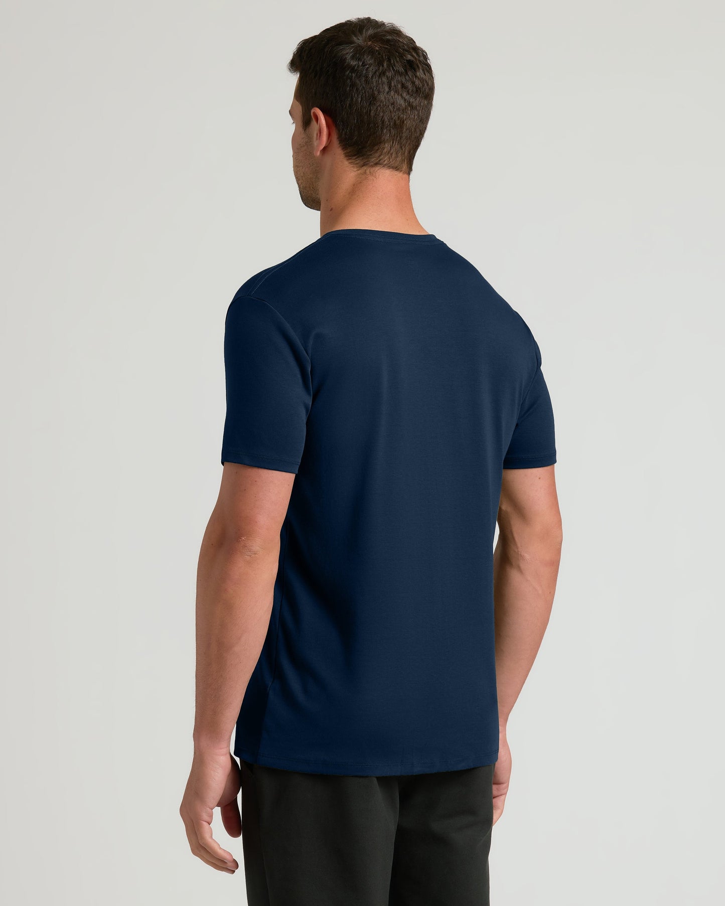 Navy Pima V-Neck