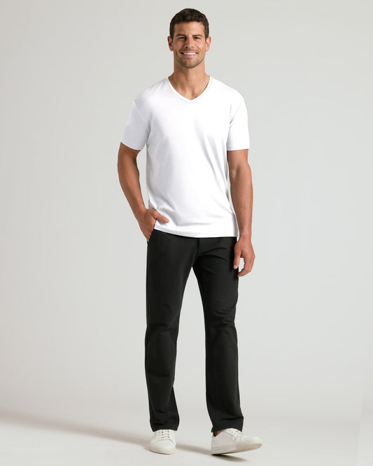 White Pima V-Neck