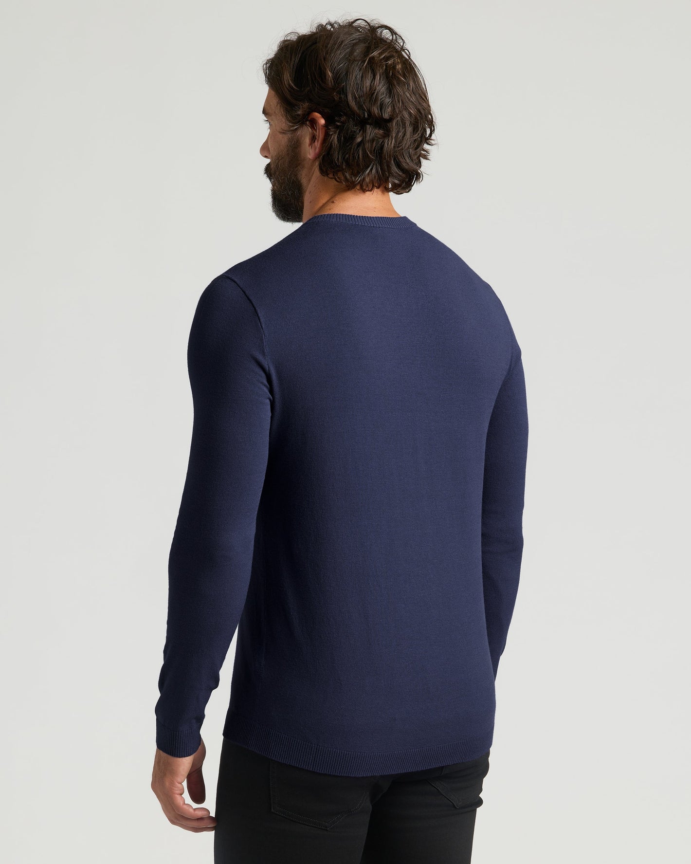 Navy Dressy V-Neck Sweater