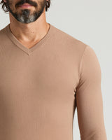 Truffle Dressy V-Neck Sweater