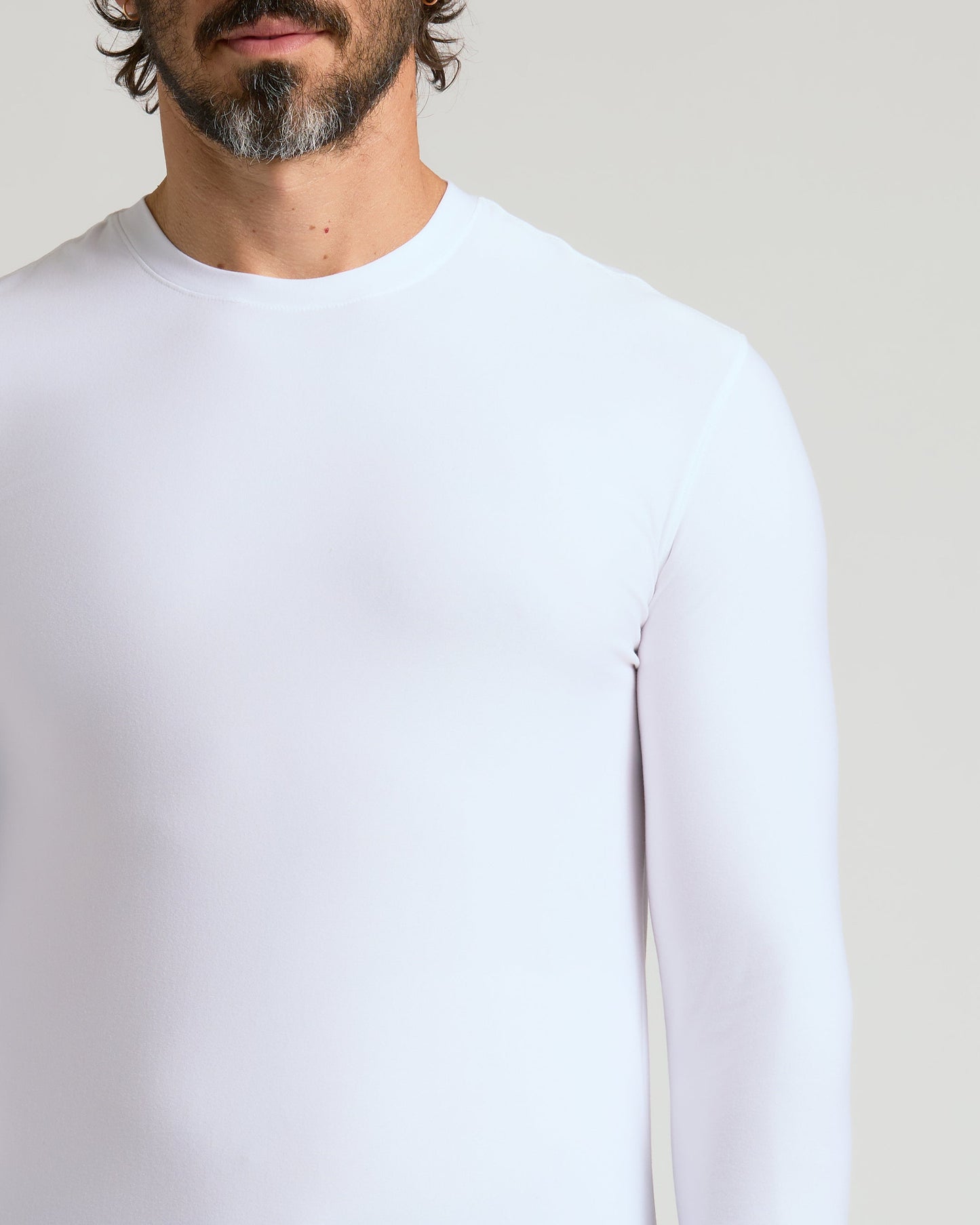White Active Long Sleeve Crew T-Shirt