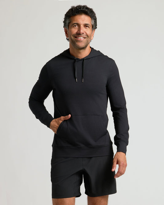 Black Active Comfort Pullover Hoodie