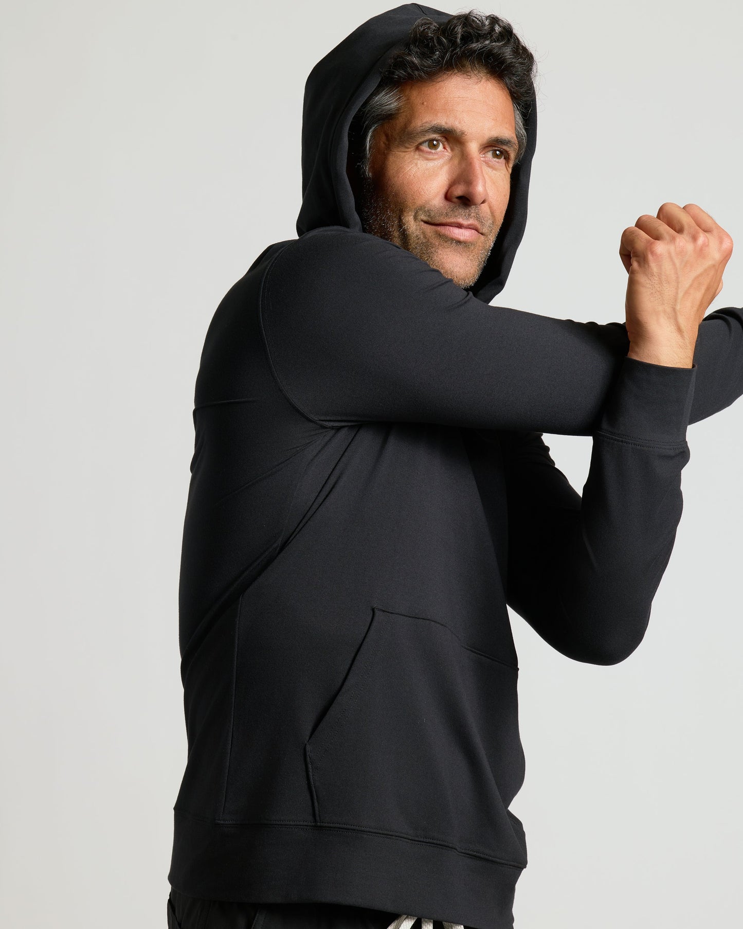 Black Active Comfort Pullover Hoodie