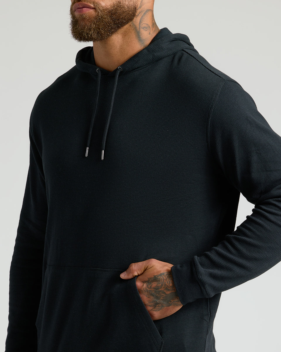 Black Waffle Hoodie