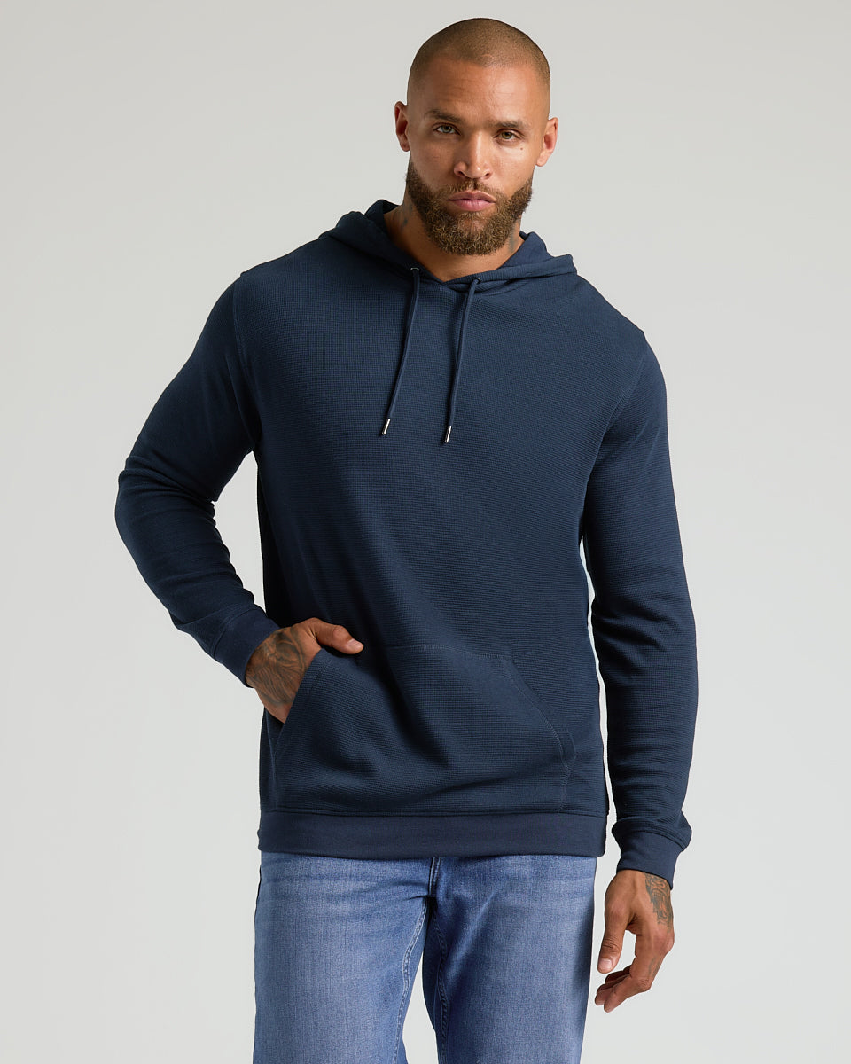Navy Waffle Hoodie