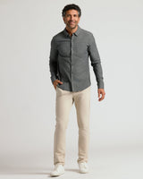 Black Wash Long Sleeve Chambray Shirt