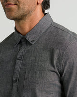 Black Wash Long Sleeve Chambray Shirt