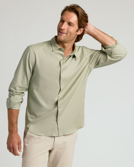 Mossy Oak Long Sleeve Linen Shirt