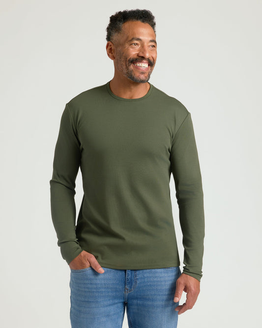 Grove Premium Pima Long Sleeve Crew