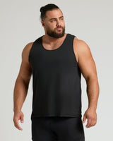 Black Sleeveless Active Mesh Tank