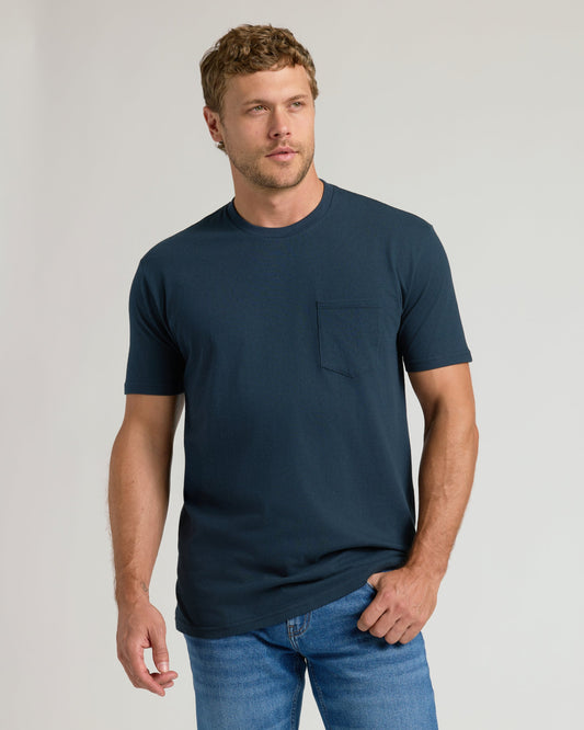 Navy Pocket Crew Tee