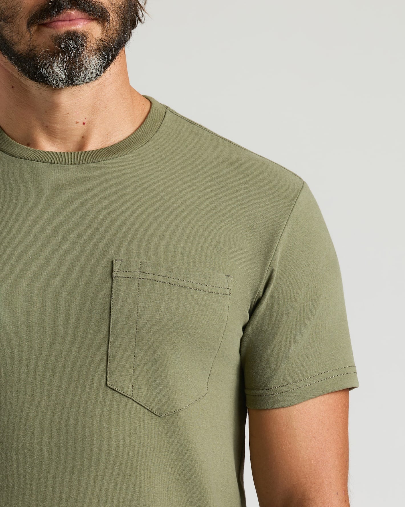 Military Green Heavyweight Pocket Crew