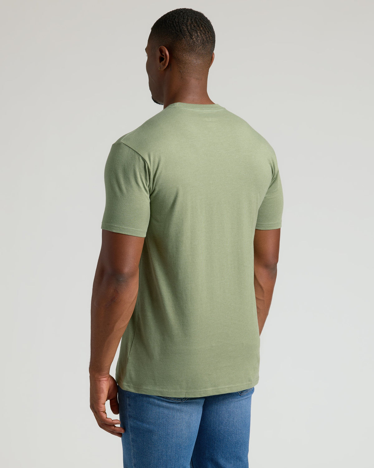 Dark Heather Bay Green Tall Straight Hem Crew Neck T-Shirt