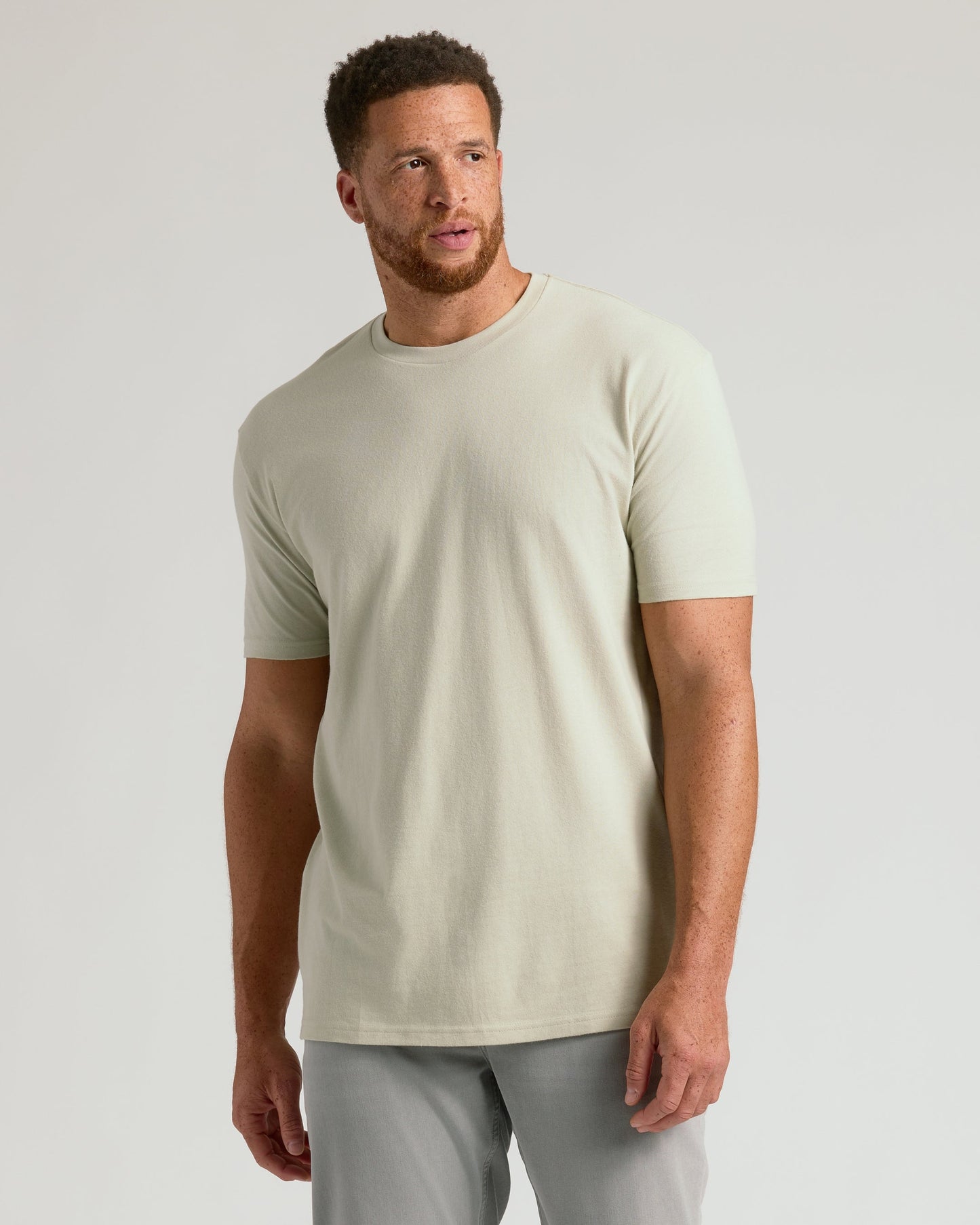 Dark Heather Graystone Tall Straight Hem Crew Neck T-Shirt